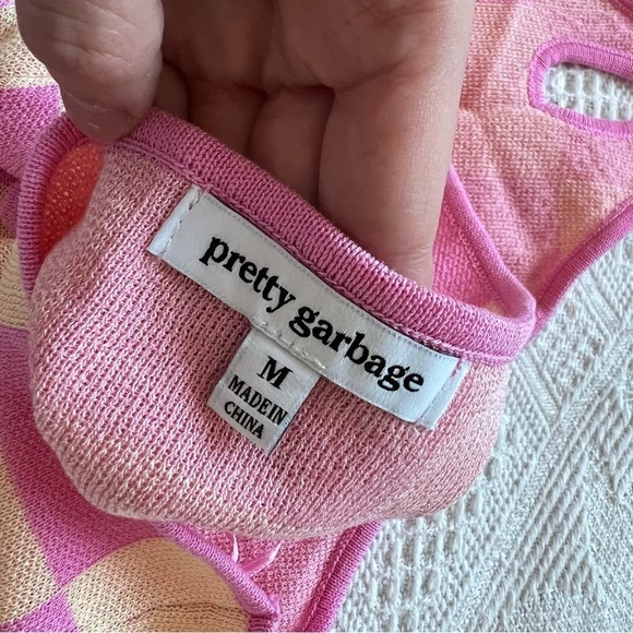 Pretty Garbage | Pink Halter Top - Picture 2 of 3